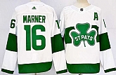 Men's Toronto Maple Leafs #16 Mitch Marner White St Patricks Authentic Jersey,baseball caps,new era cap wholesale,wholesale hats